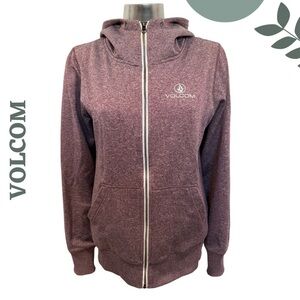 Volcom Heathered Purple  Zip-Up Hoodie – Size Small